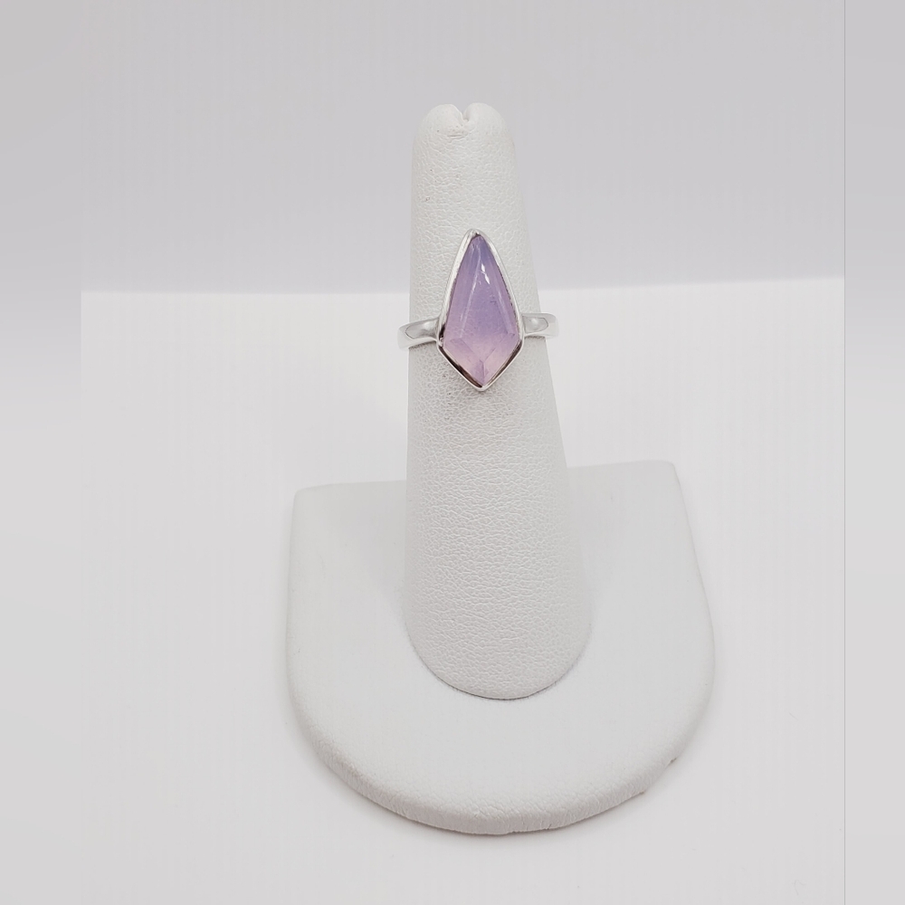 Silver Purple Lavendar Gemstone Ring - Picture 7 of 8